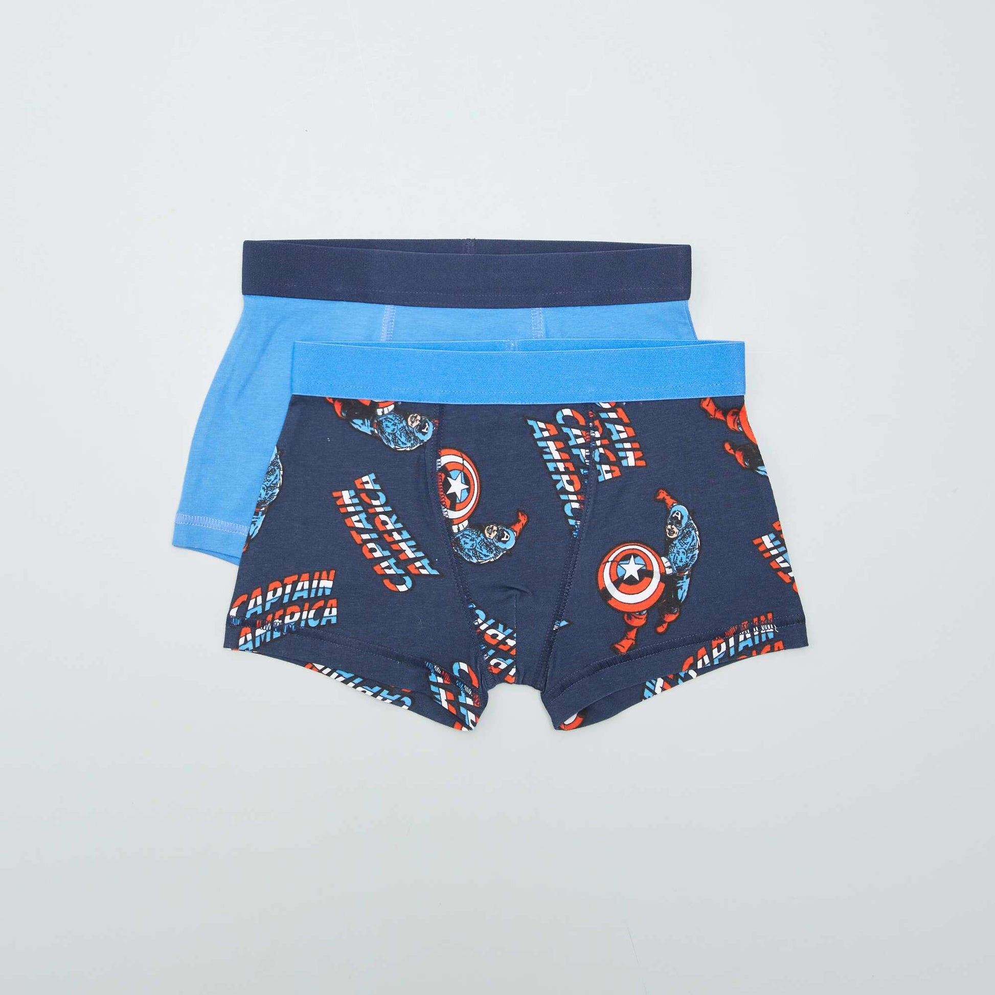Lot 2 boxers 'Captain America' Bleu