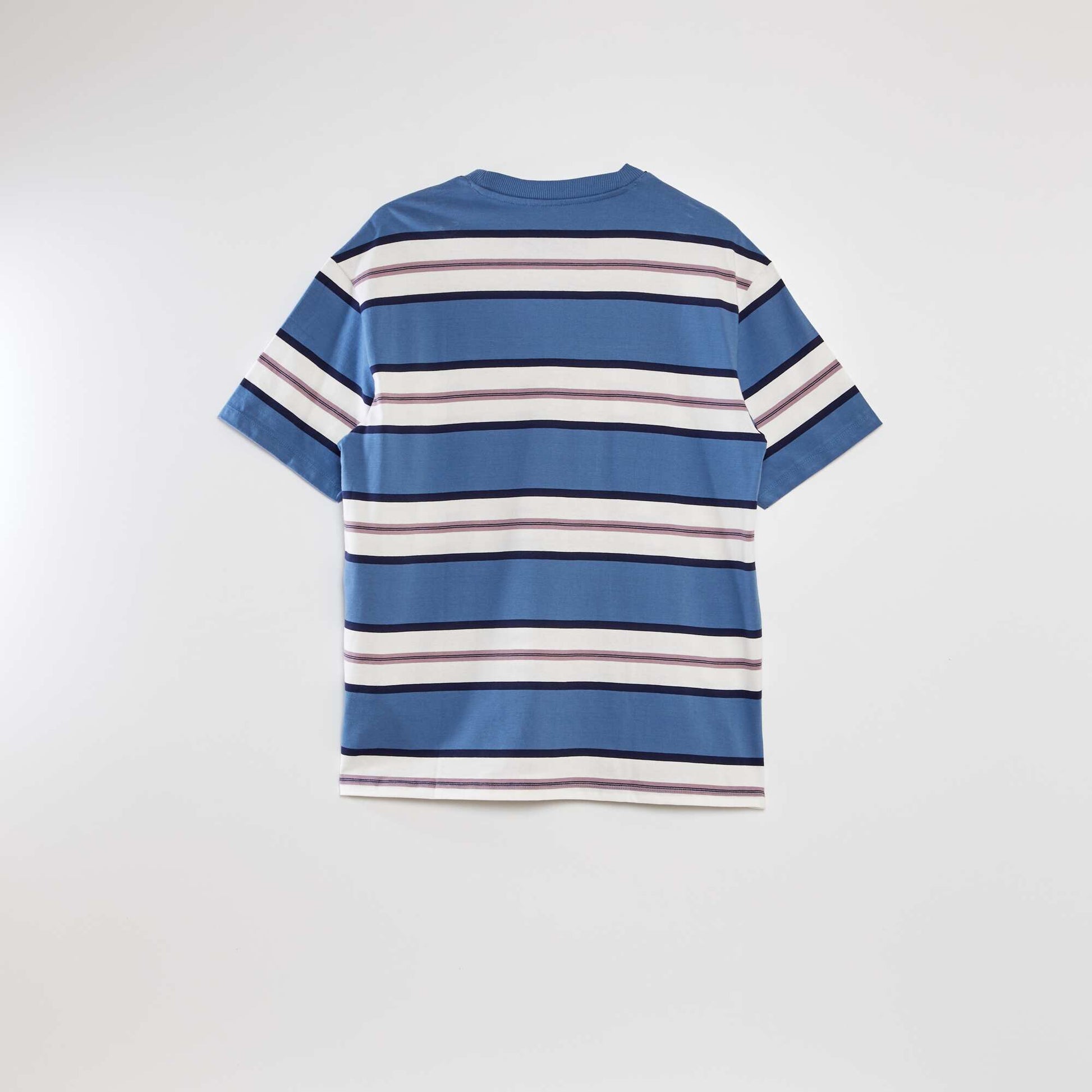 T-shirt large rayures Bleu