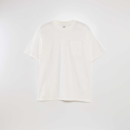 Tee-shirt uni coupe large blanc