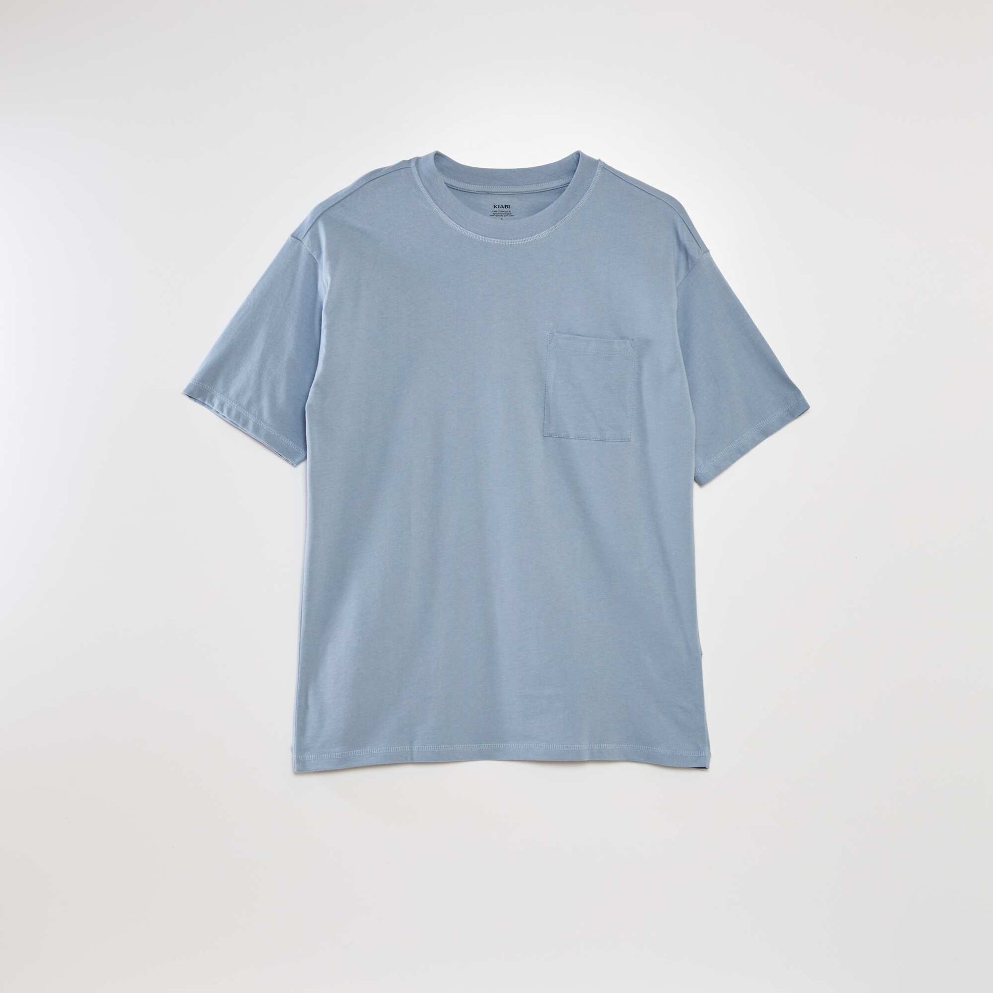 Tee-shirt uni coupe large BLEU