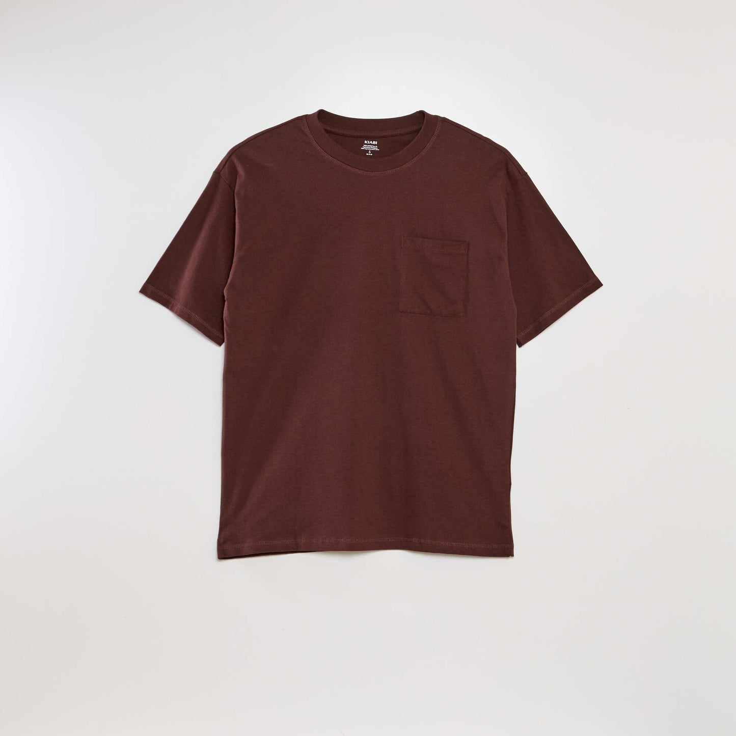 Tee-shirt uni coupe large Marron