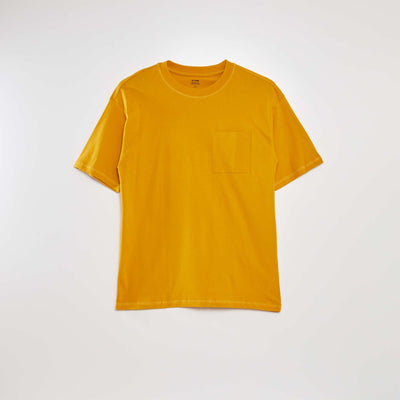 Tee-shirt uni coupe large JAUNE