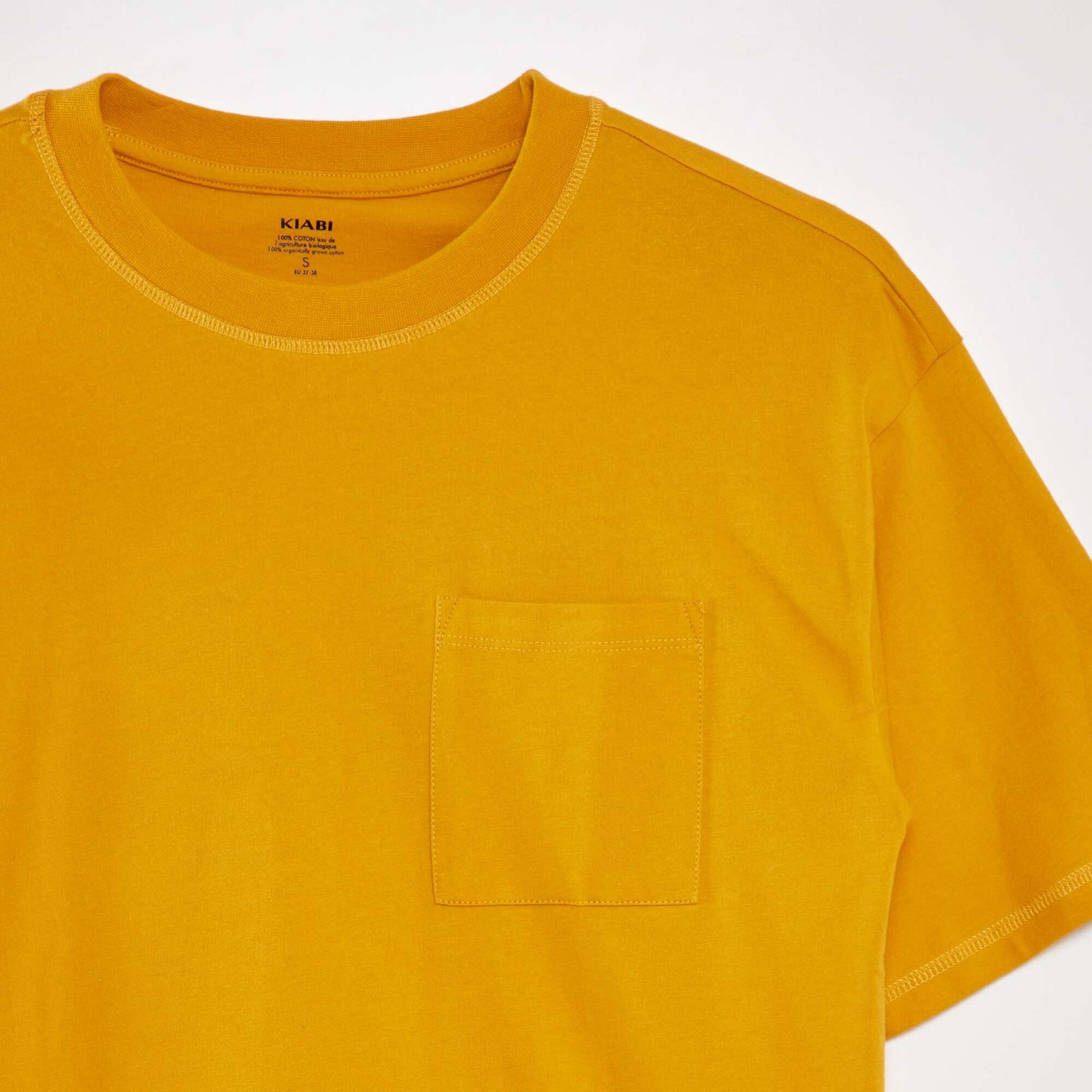 Tee-shirt uni coupe large JAUNE