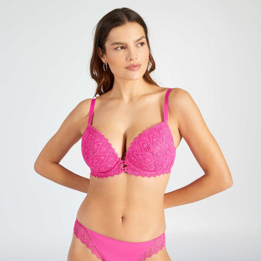 Soutien-gorge ampliforme en dentelle D&E Rose