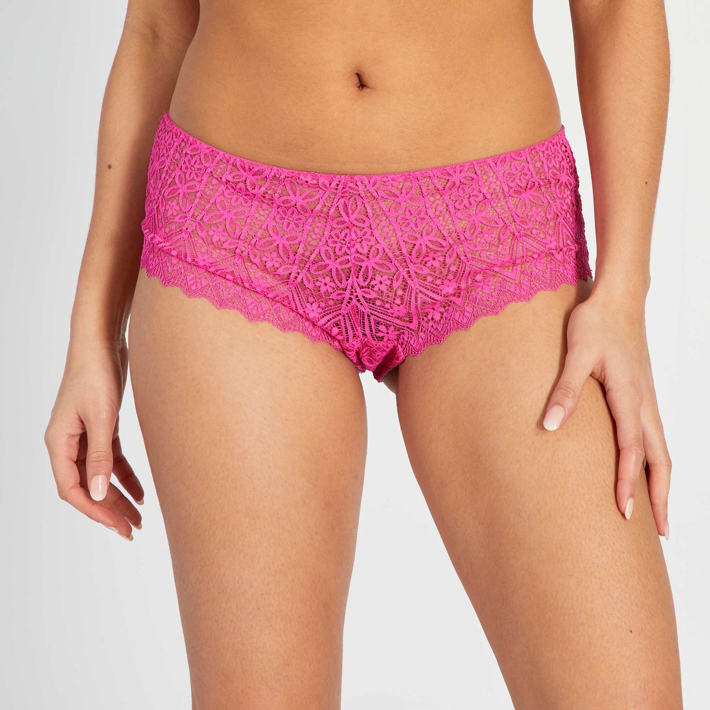 Shorty en dentelle Rose