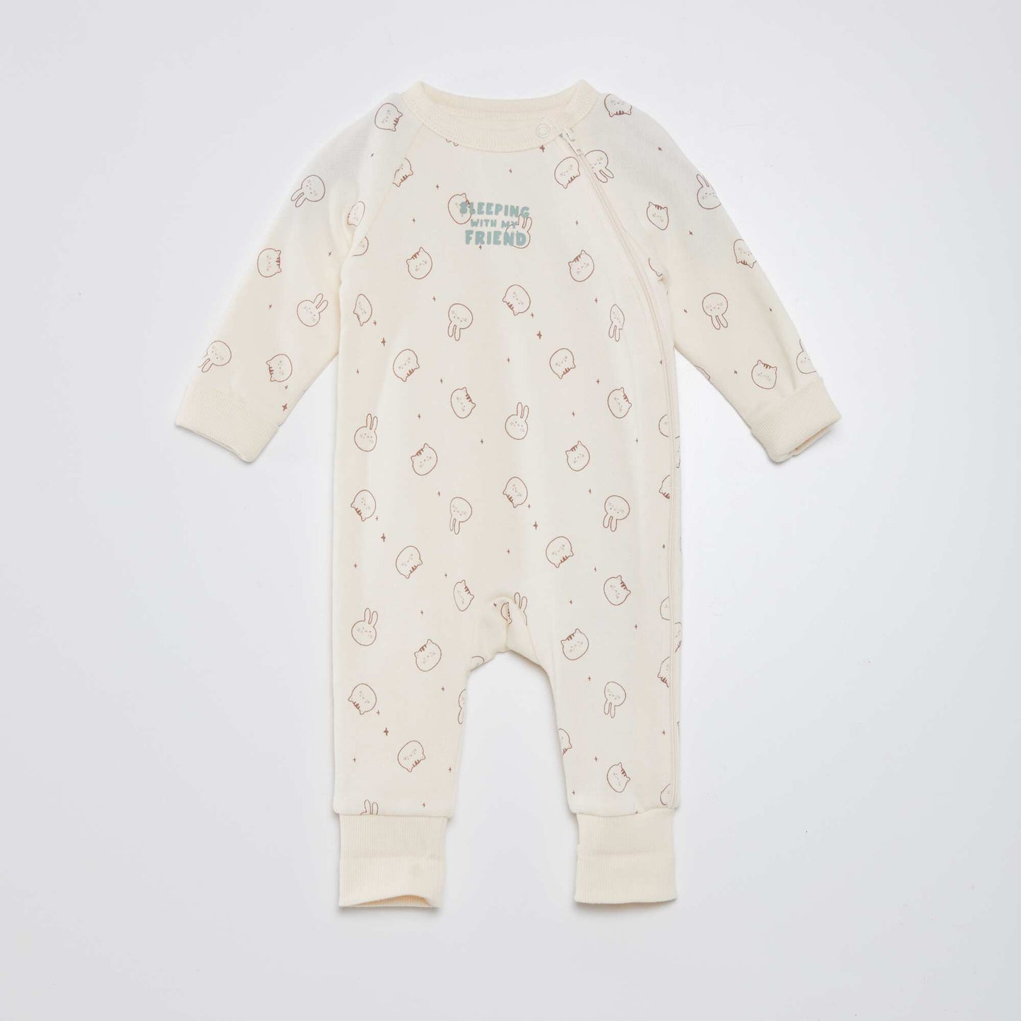 Pyjama dors-bien motif 'animaux' Blanc