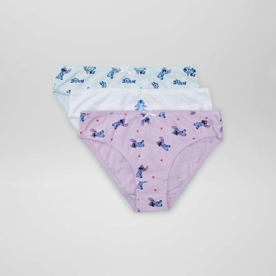 Lot de 3 culottes 'Stitch' 'Disney' Bleu/blanc/rose