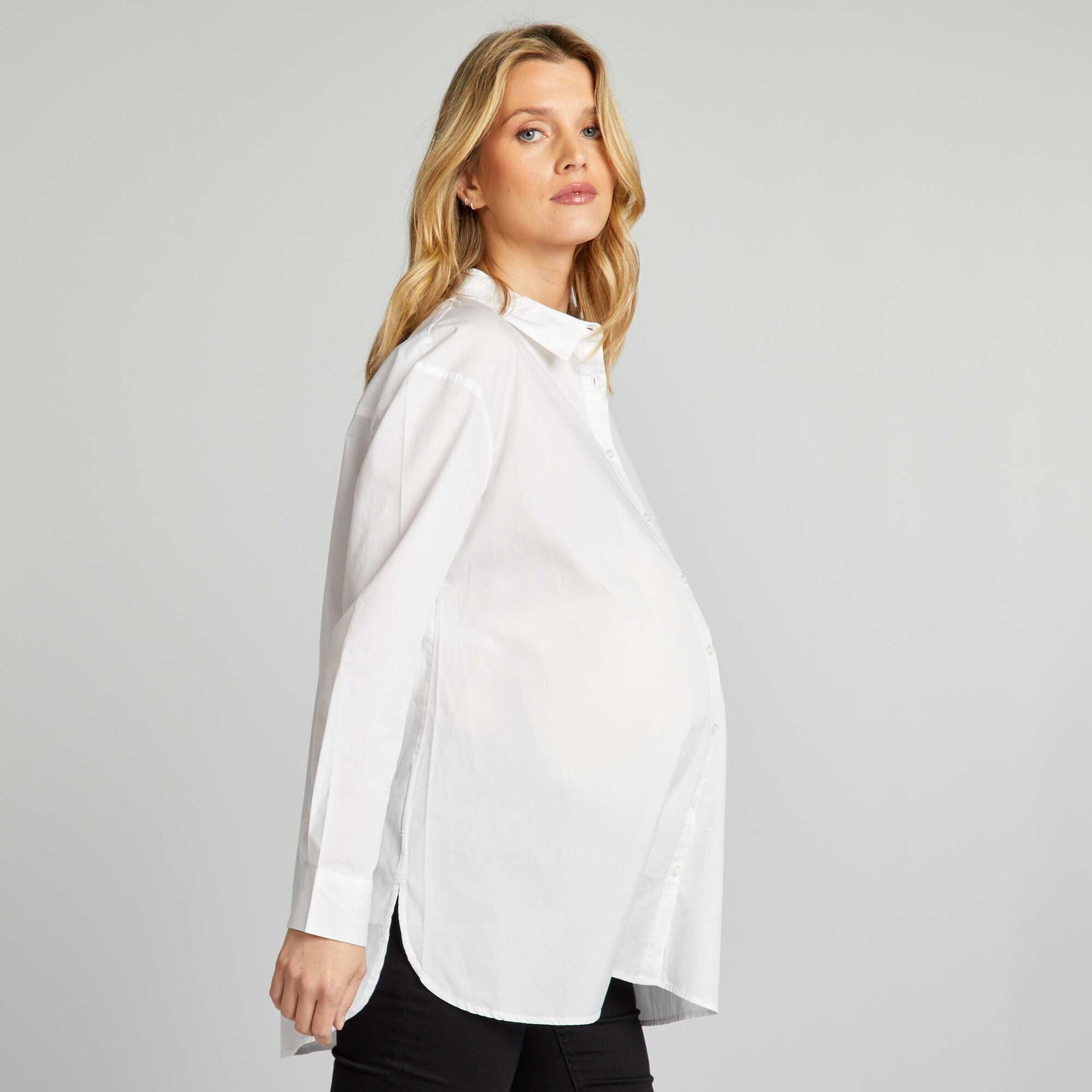 Chemise oversize de maternit blanc