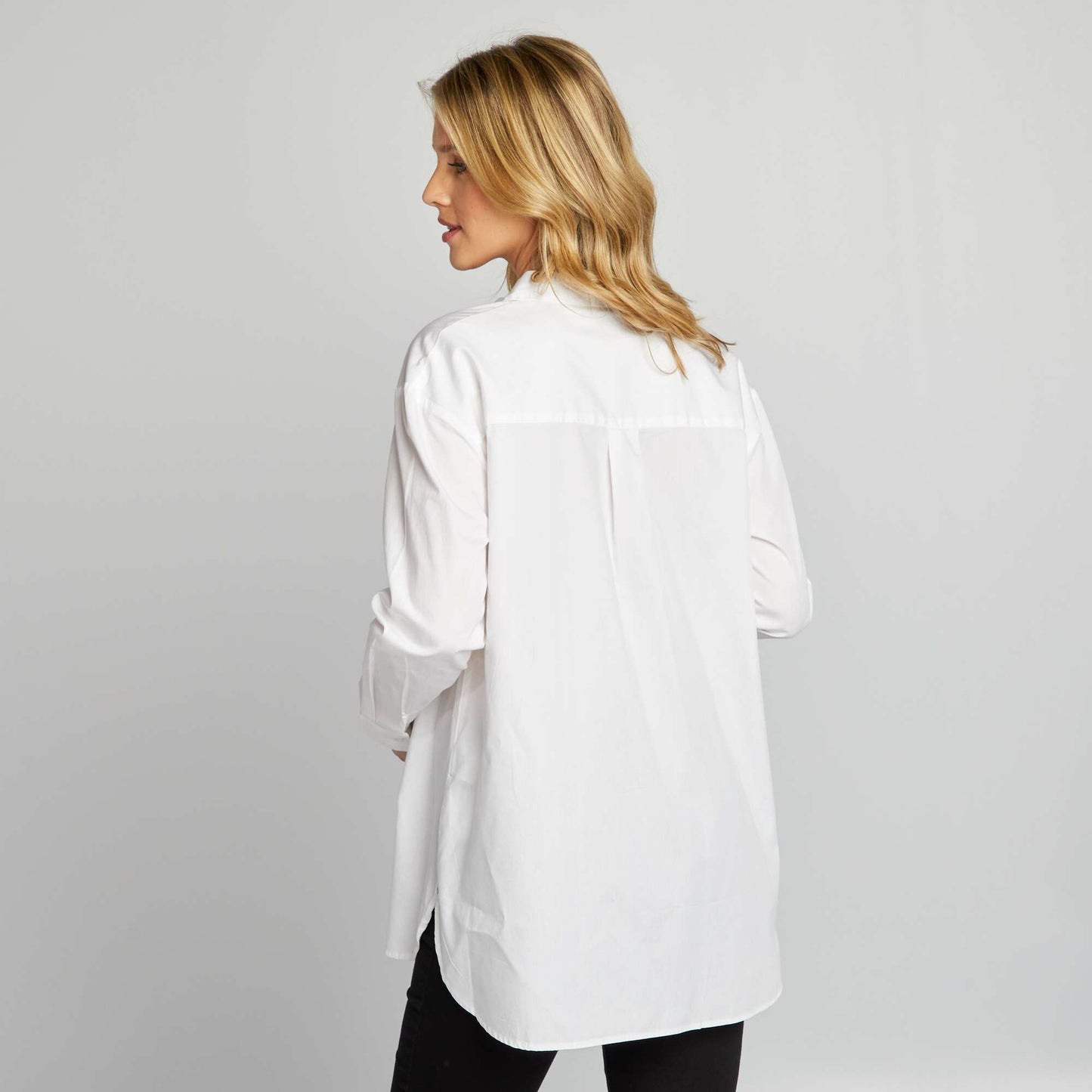 Chemise oversize de maternité blanc