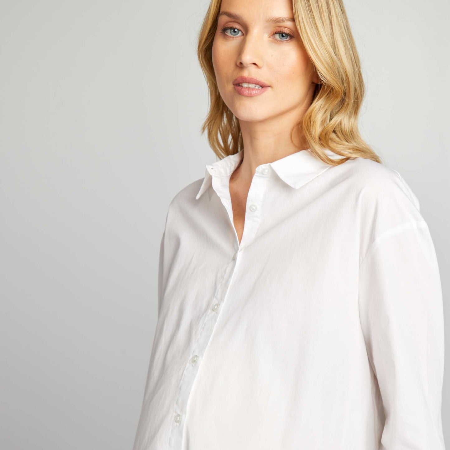 Chemise oversize de maternité blanc