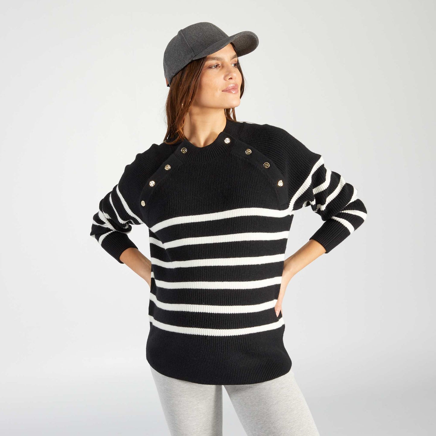 Pull marini re d'allaitement Ray noir