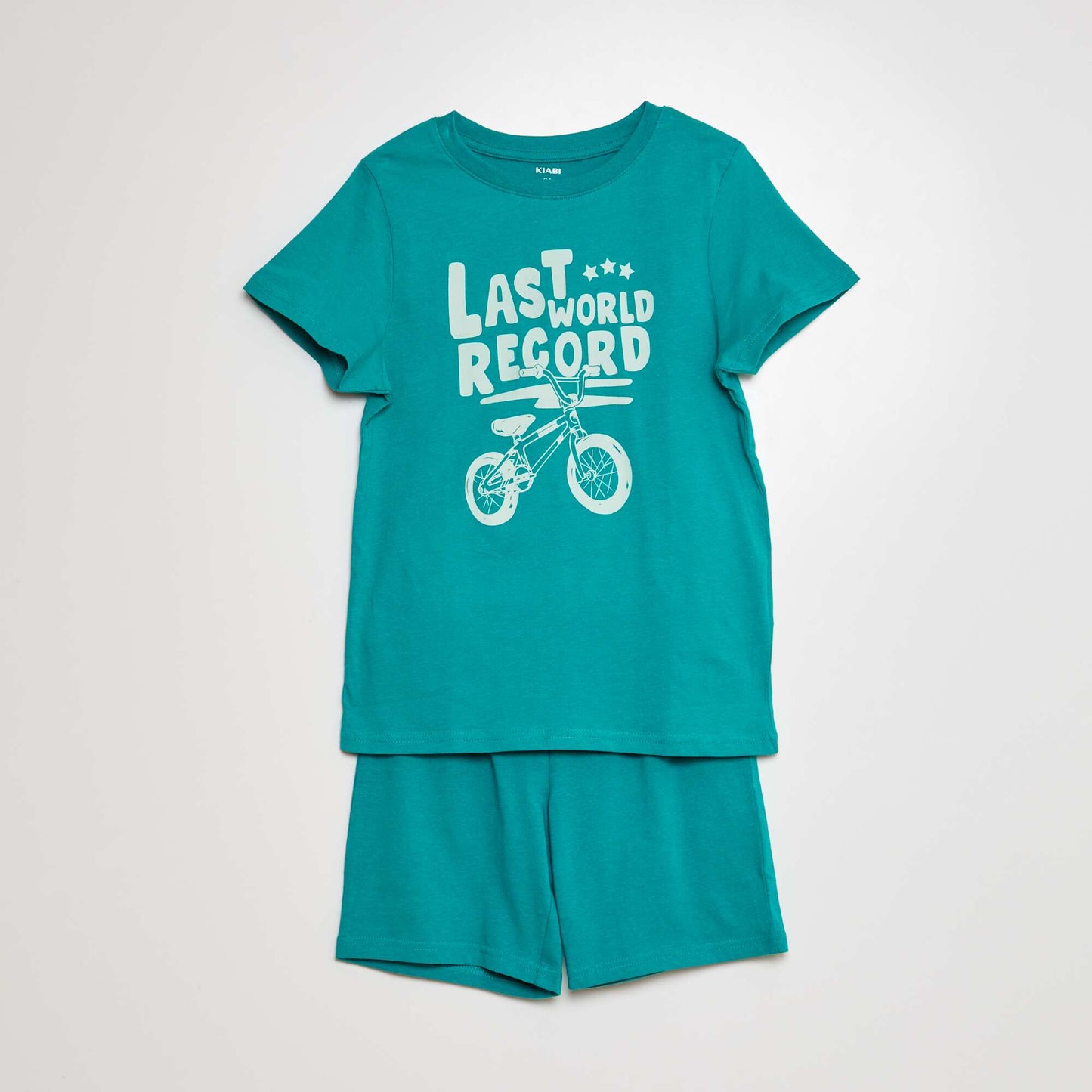 Pyjama court short + t-shirt - 2 pi ces Vert