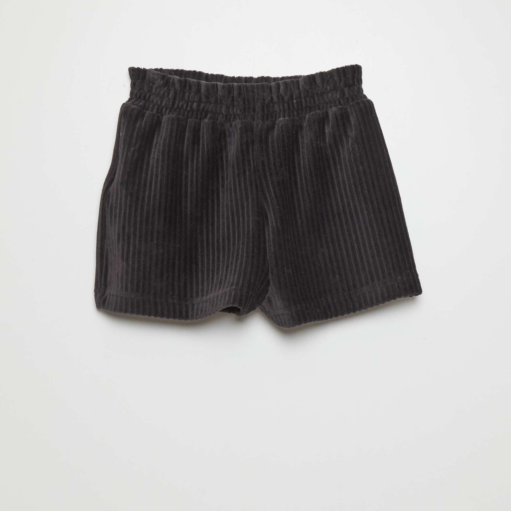 Short en maille velours Gris