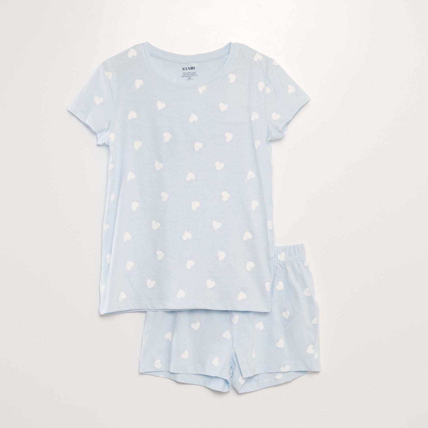 Ensemble de pyjama : T-shirt + short - 2 pi ces Bleu clair