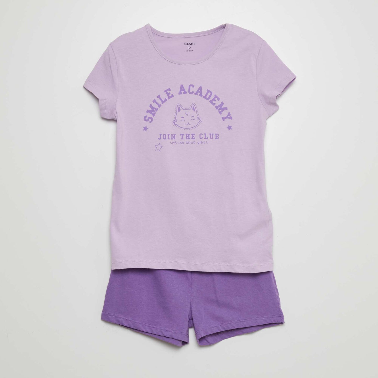 Ensemble pyjama court imprim - 2 pi ces Violet