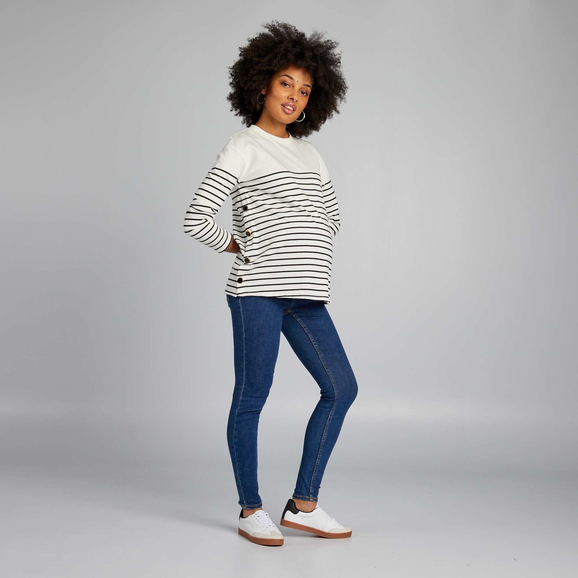 Jegging grossesse avec bandeau Bleu