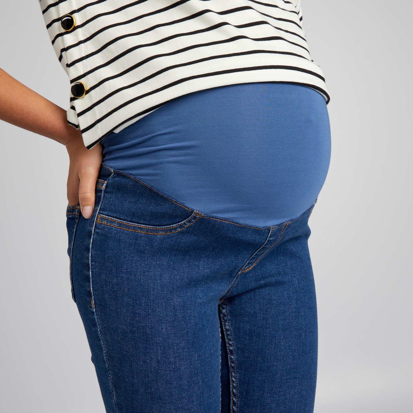 Jegging grossesse avec bandeau Bleu