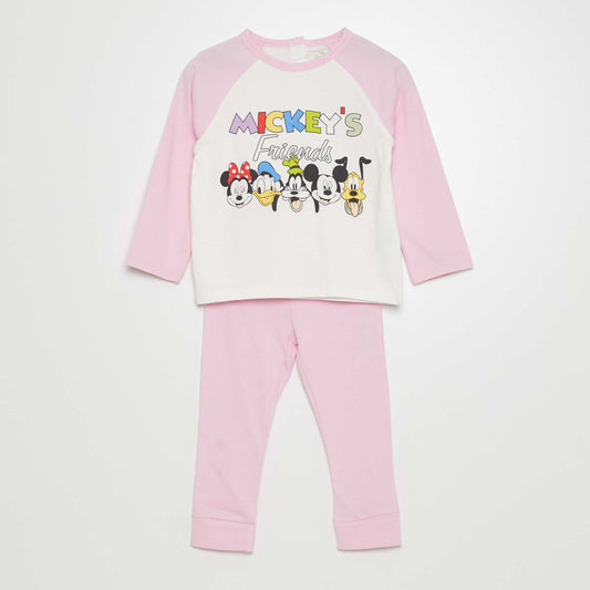 Pyjama 'Disney' t-shirt + pantalon - 2 pièces Rose/blanc