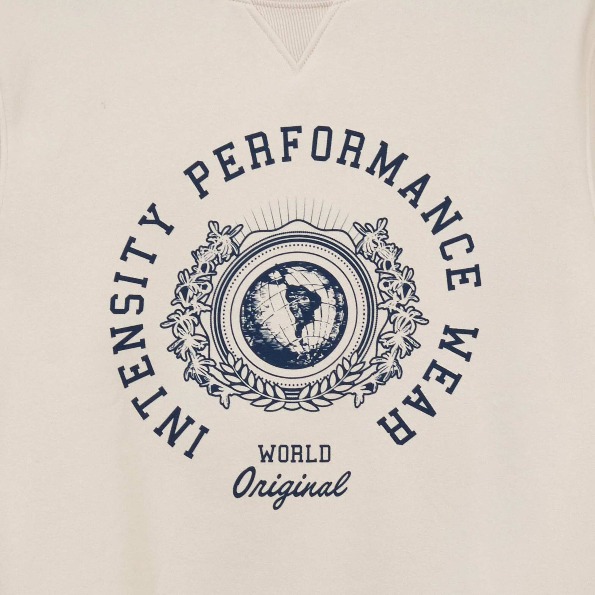 Sweat en molleton imprim Beige