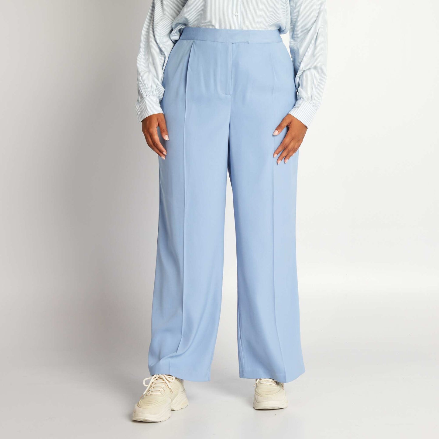 Pantalon de costume large Bleu