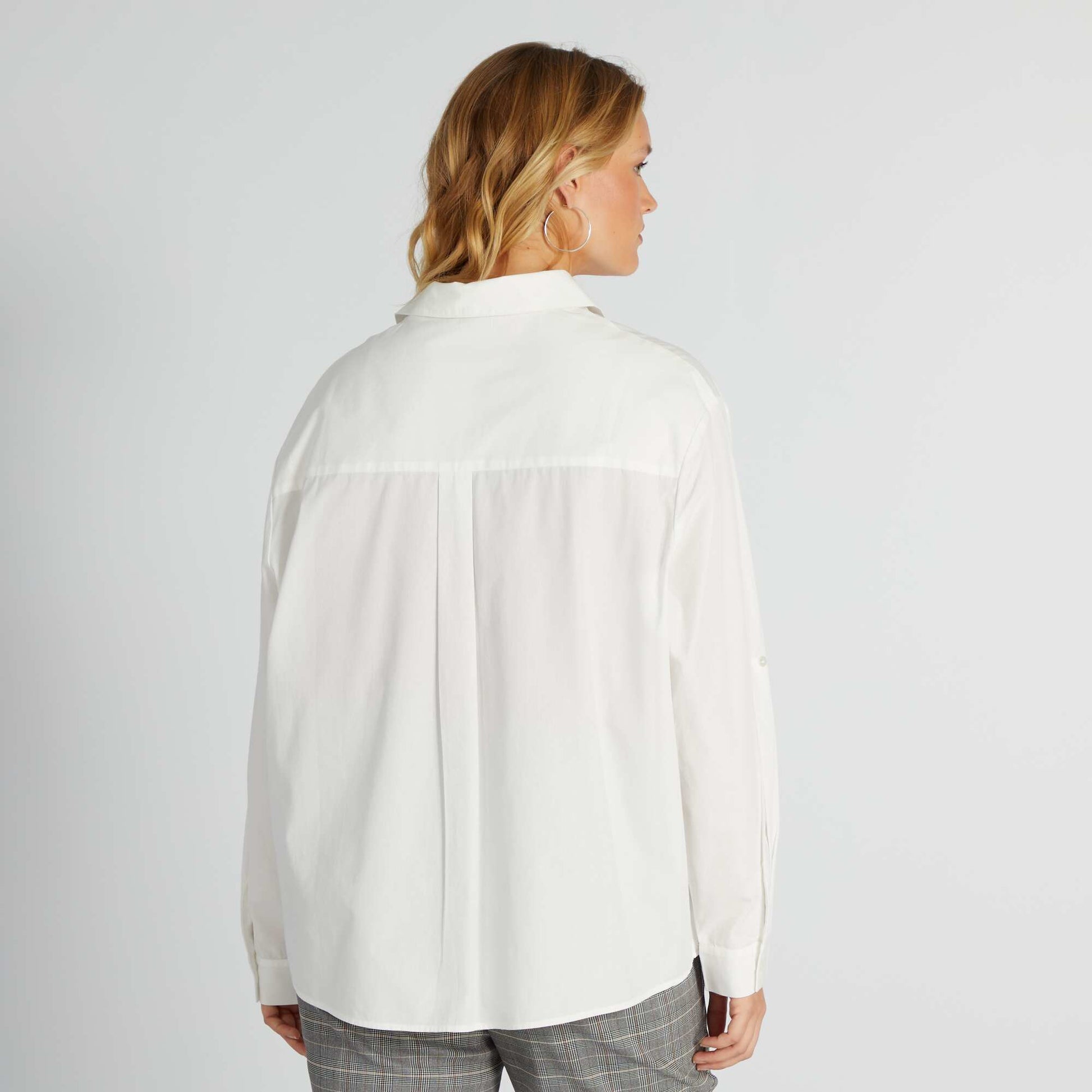 Chemise en popeline blanc