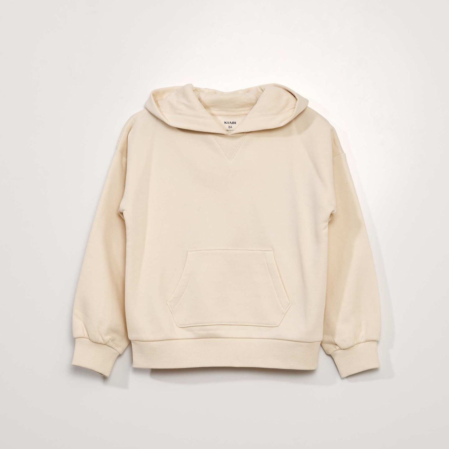 Sweat capuche molleton pais Beige