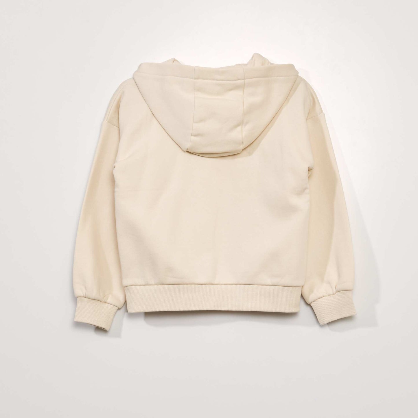 Sweat capuche molleton pais Beige