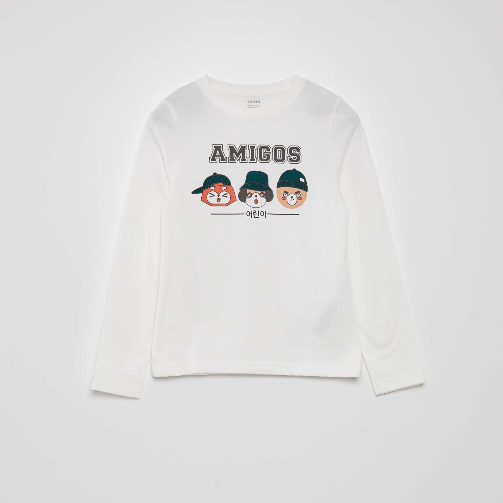 T-shirt imprim Blanc