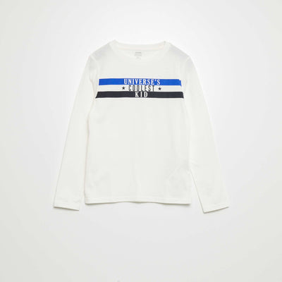 T-shirt imprim Blanc