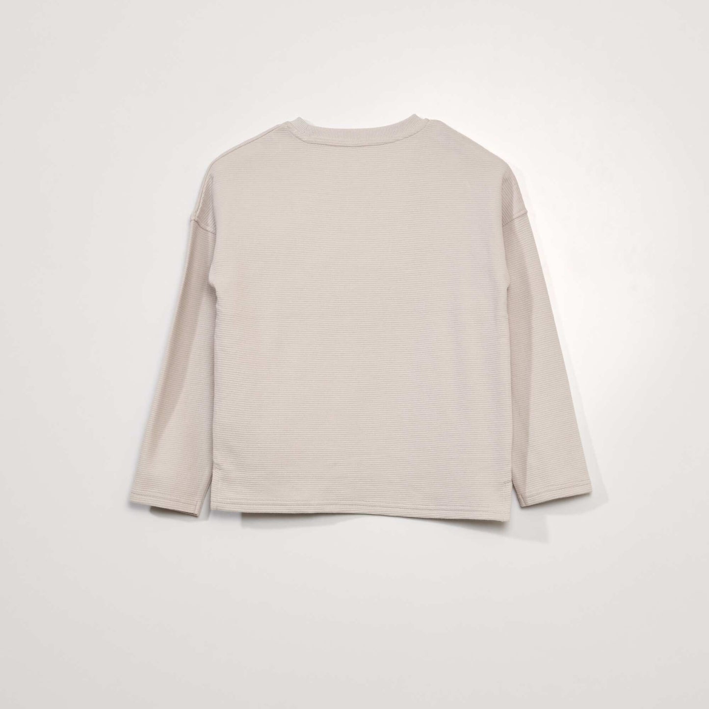 Tee-shirt maille textur e avec poche kangourou Blanc