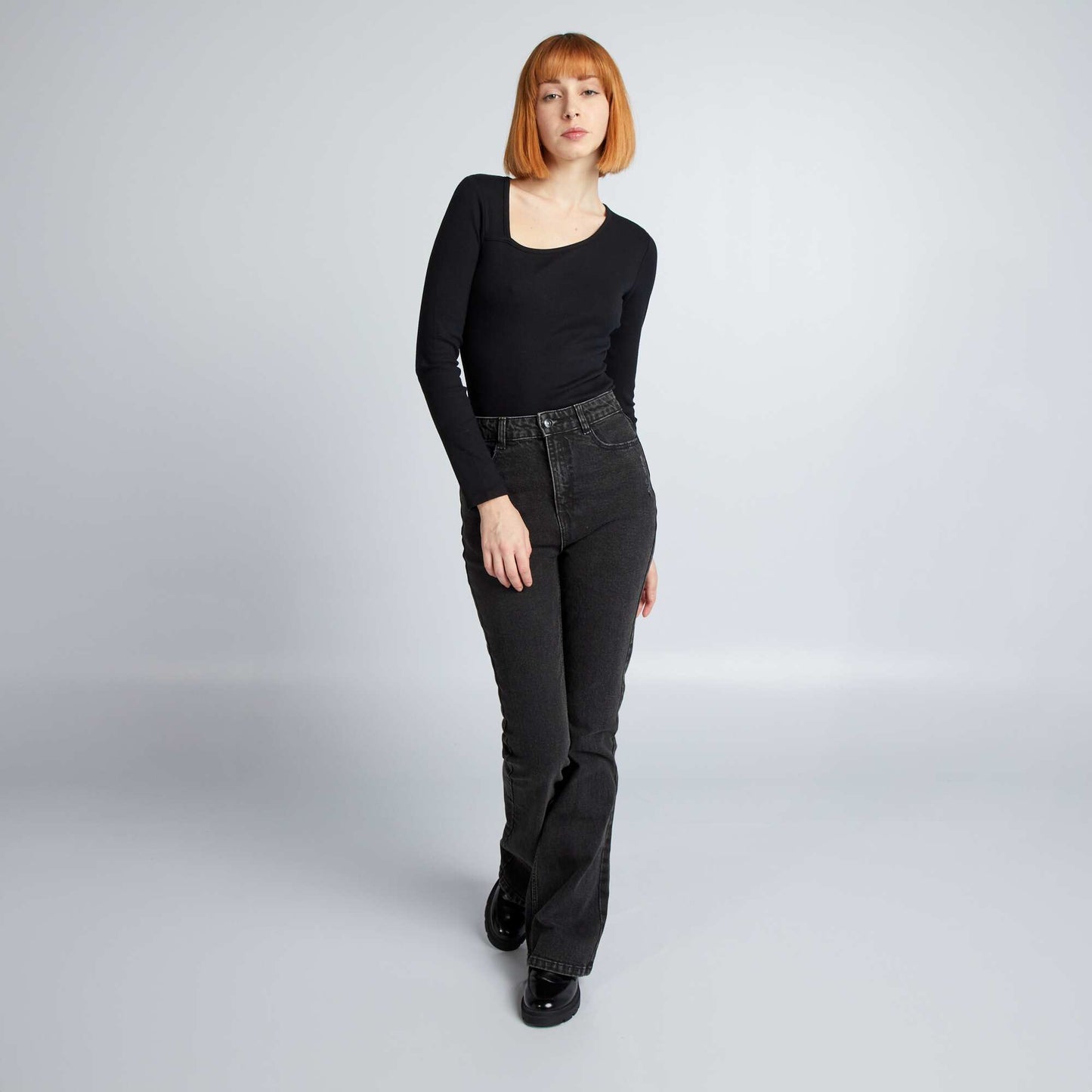 Jean flare/bootcut taille haute Noir