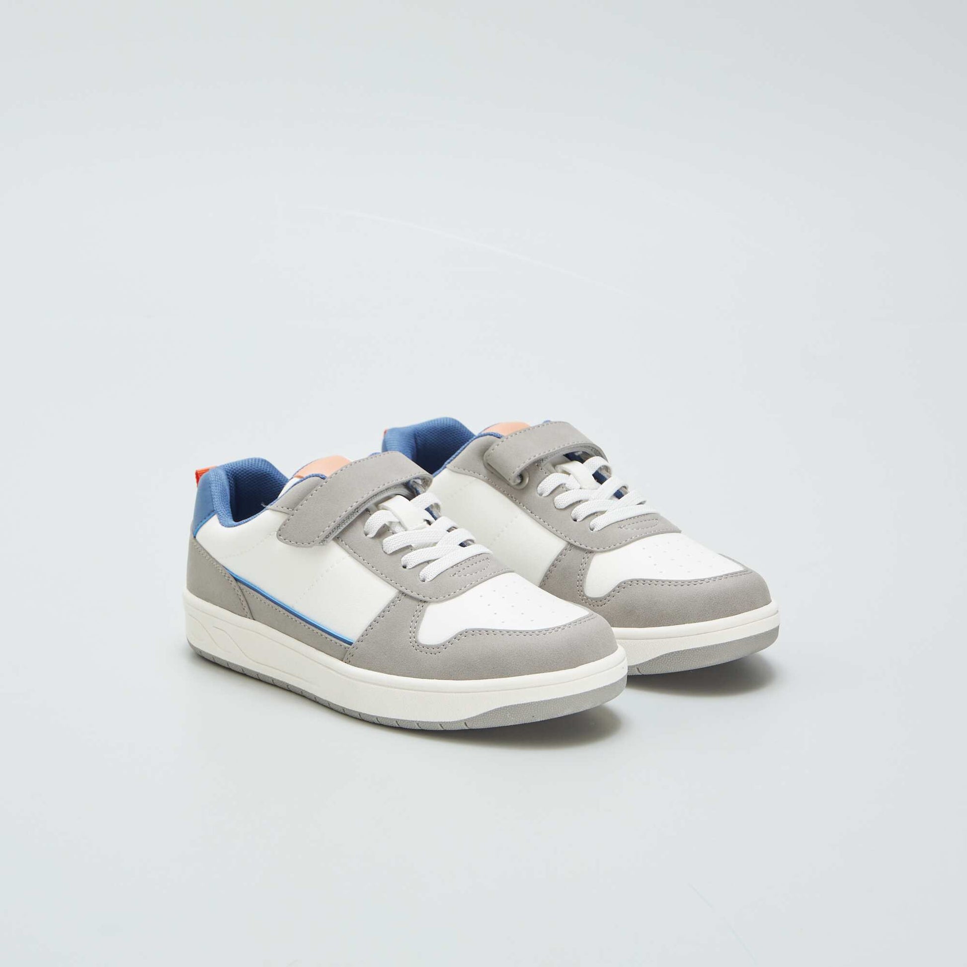 Baskets scratchs Blanc/gris