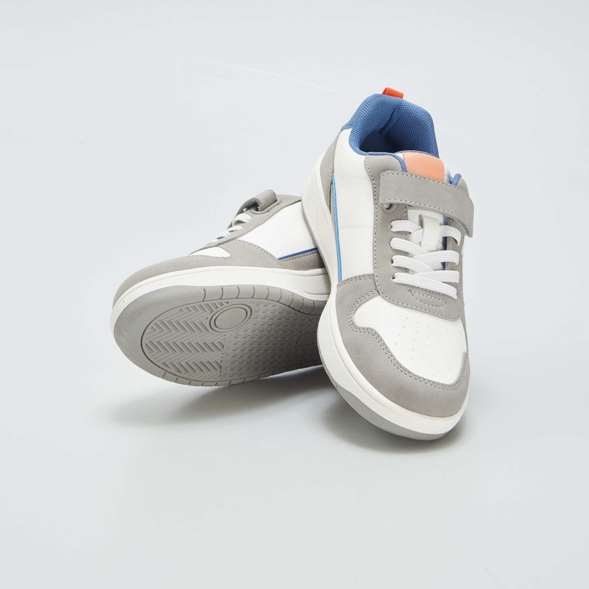 Baskets scratchs Blanc/gris