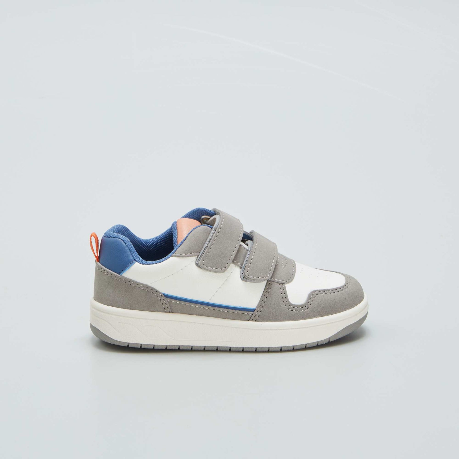 Baskets basses tricolores Blanc/gris/bleu