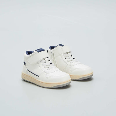 Baskets montantes bicolores Beige/bleu