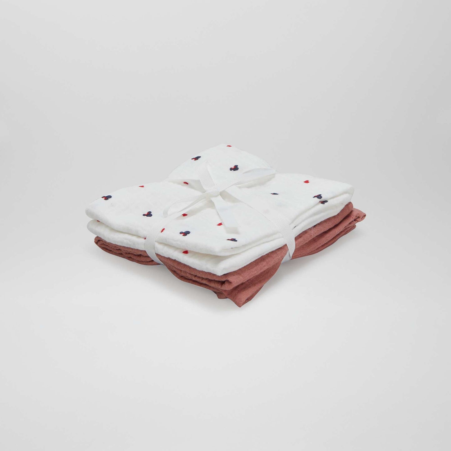 Lot de 2 langes en double gaze de coton Minnie