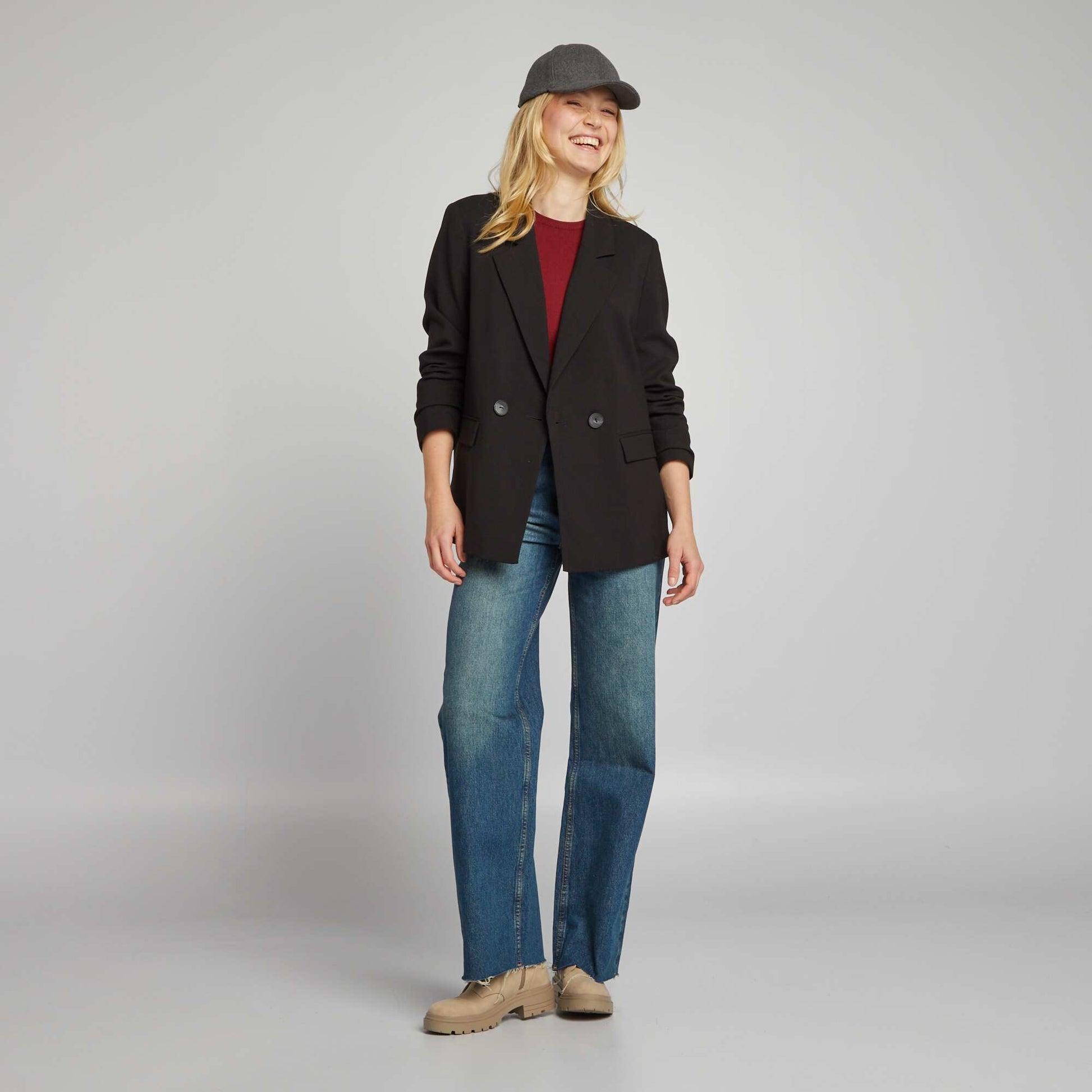 Veste blazer oversize noir