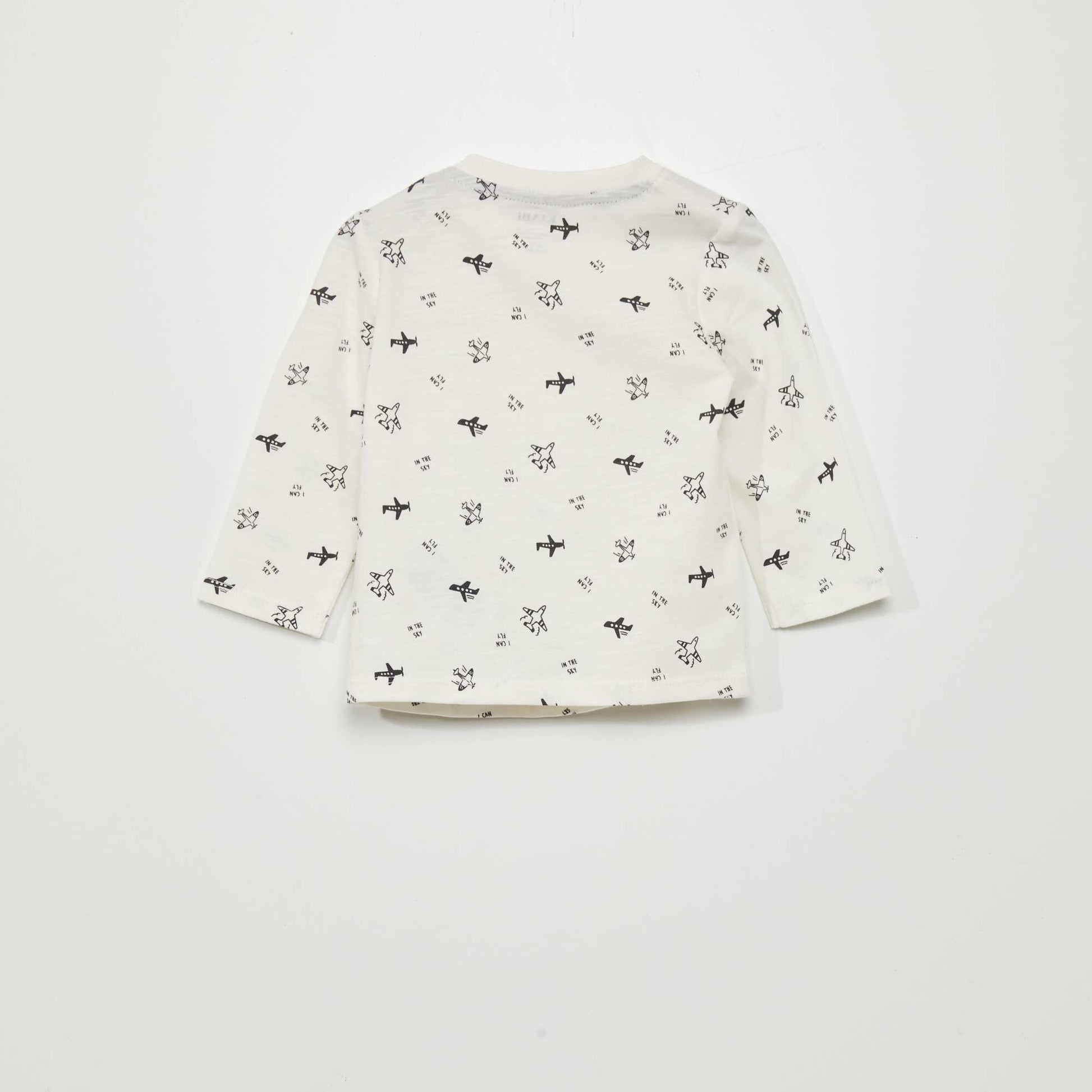 T-shirt anim Blanc/noir