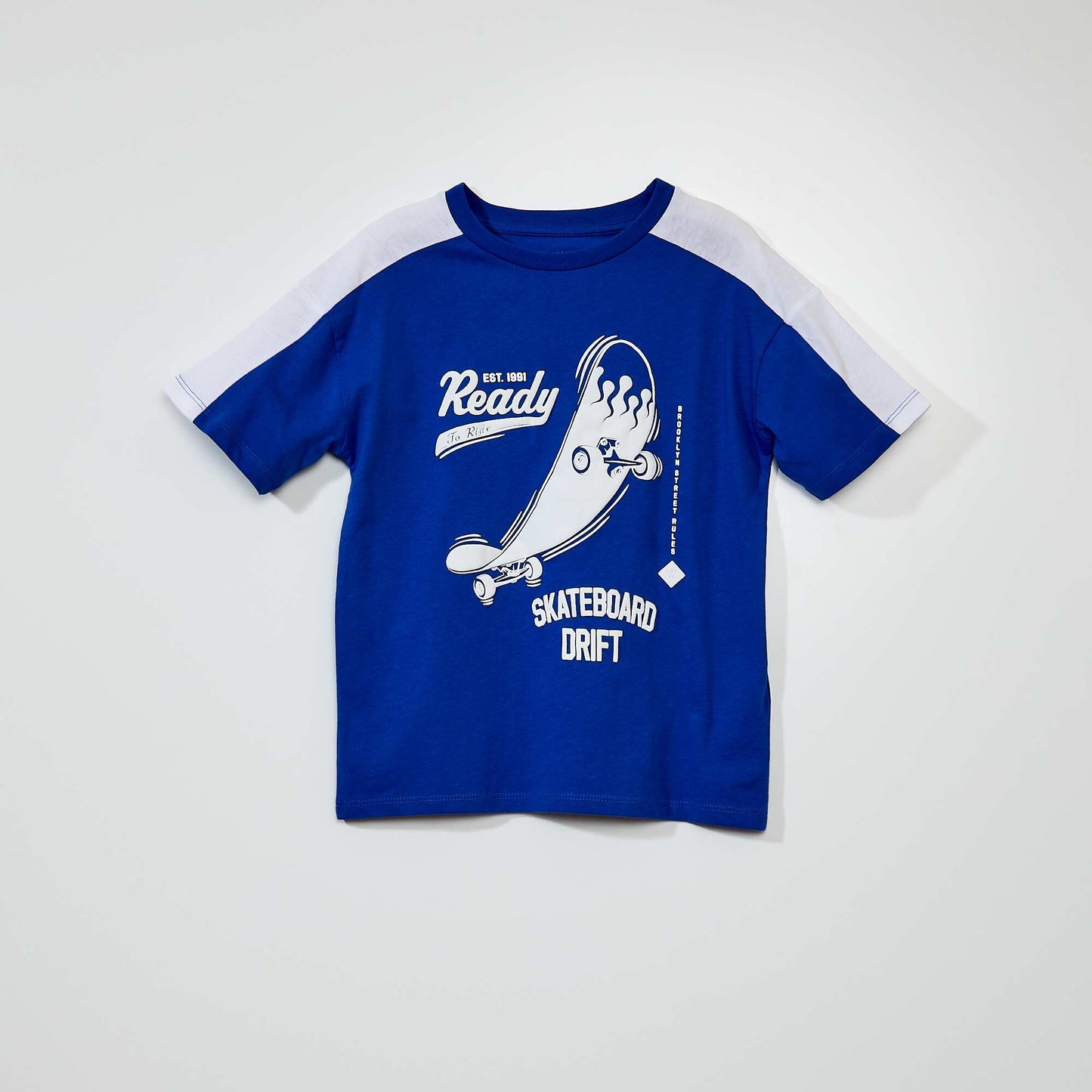 T-shirt manches courtes 'Skate' Bleu