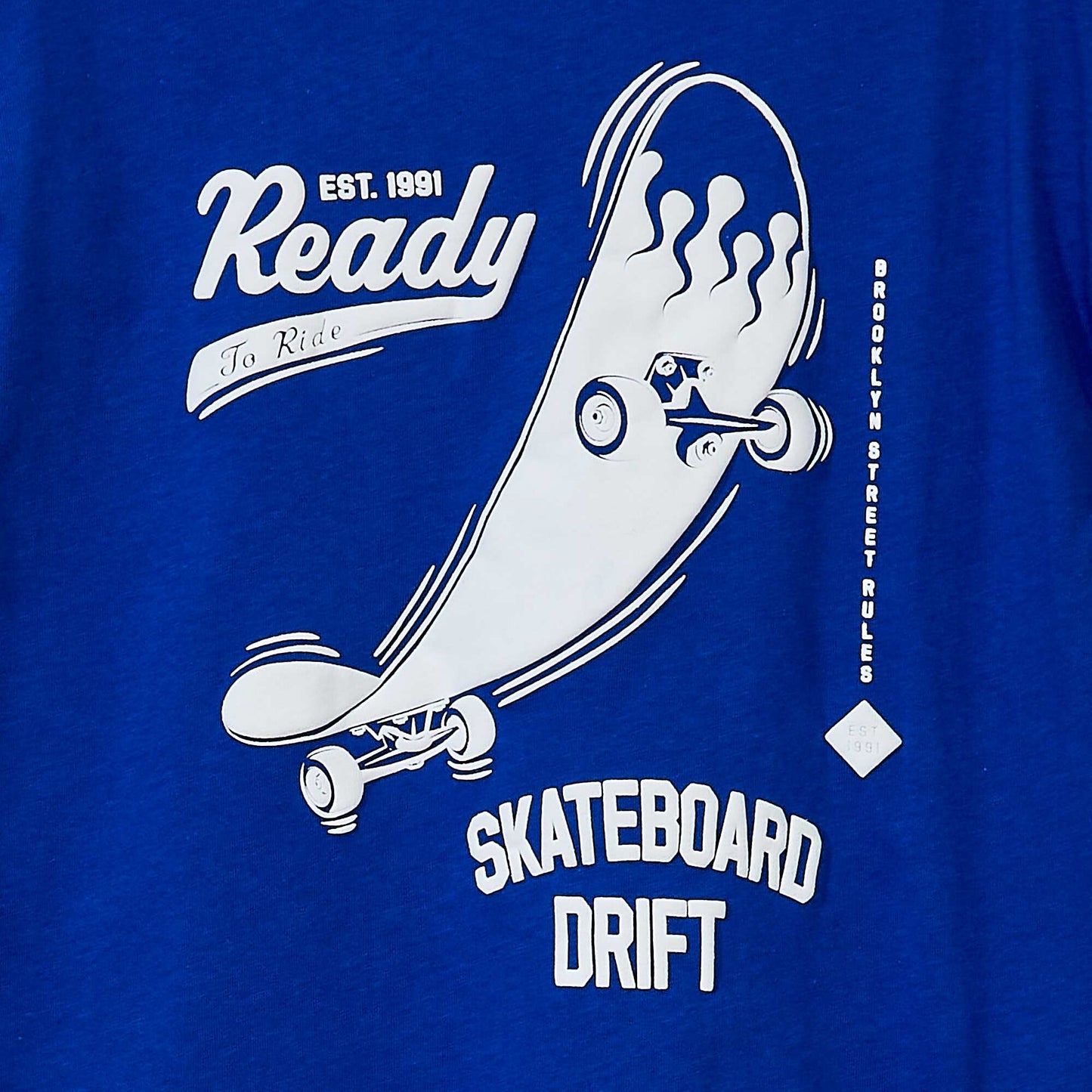 T-shirt manches courtes 'Skate' Bleu