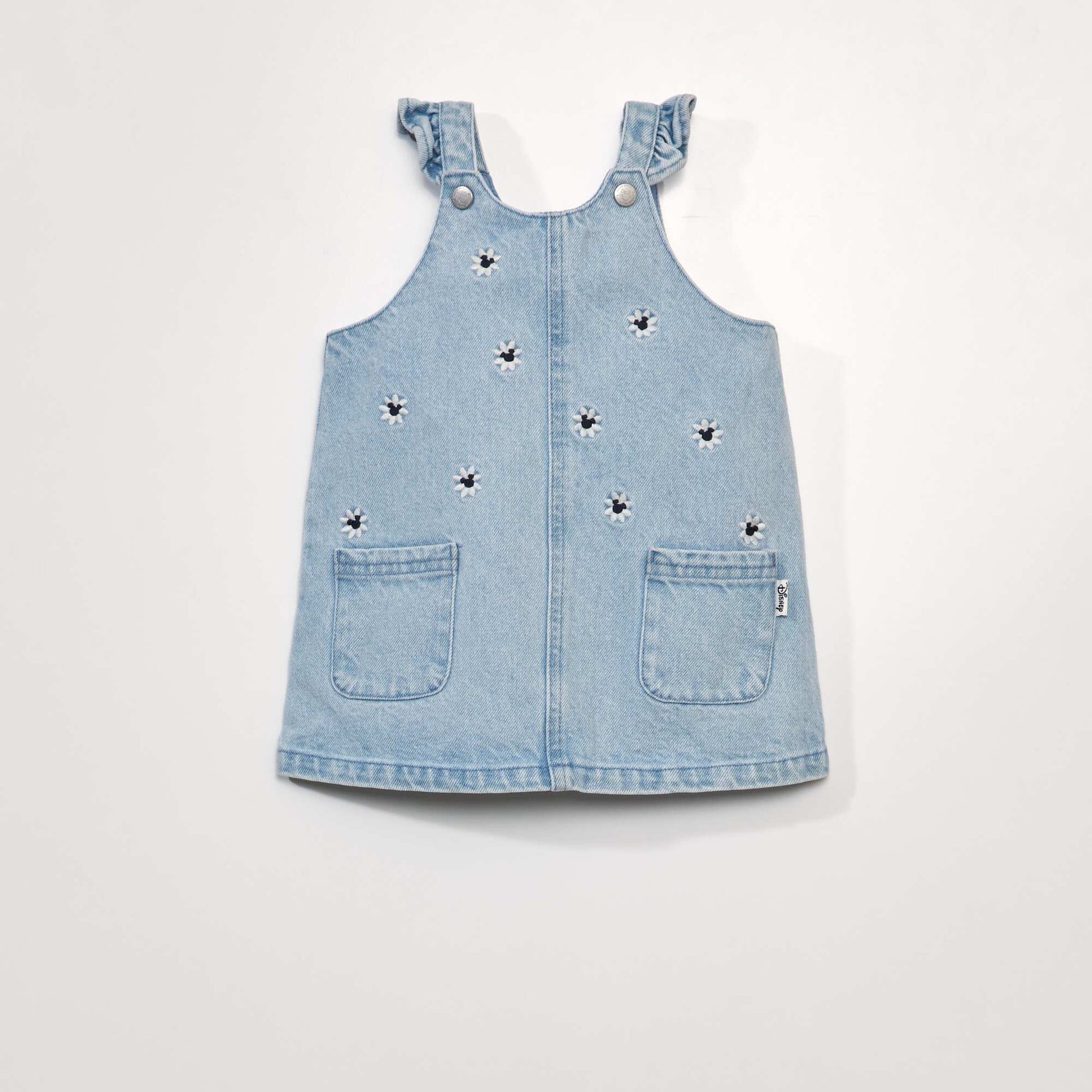 Robe salopette en denim 'Mickey' Bleu