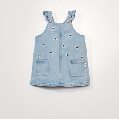 Robe salopette en denim 'Mickey' Bleu