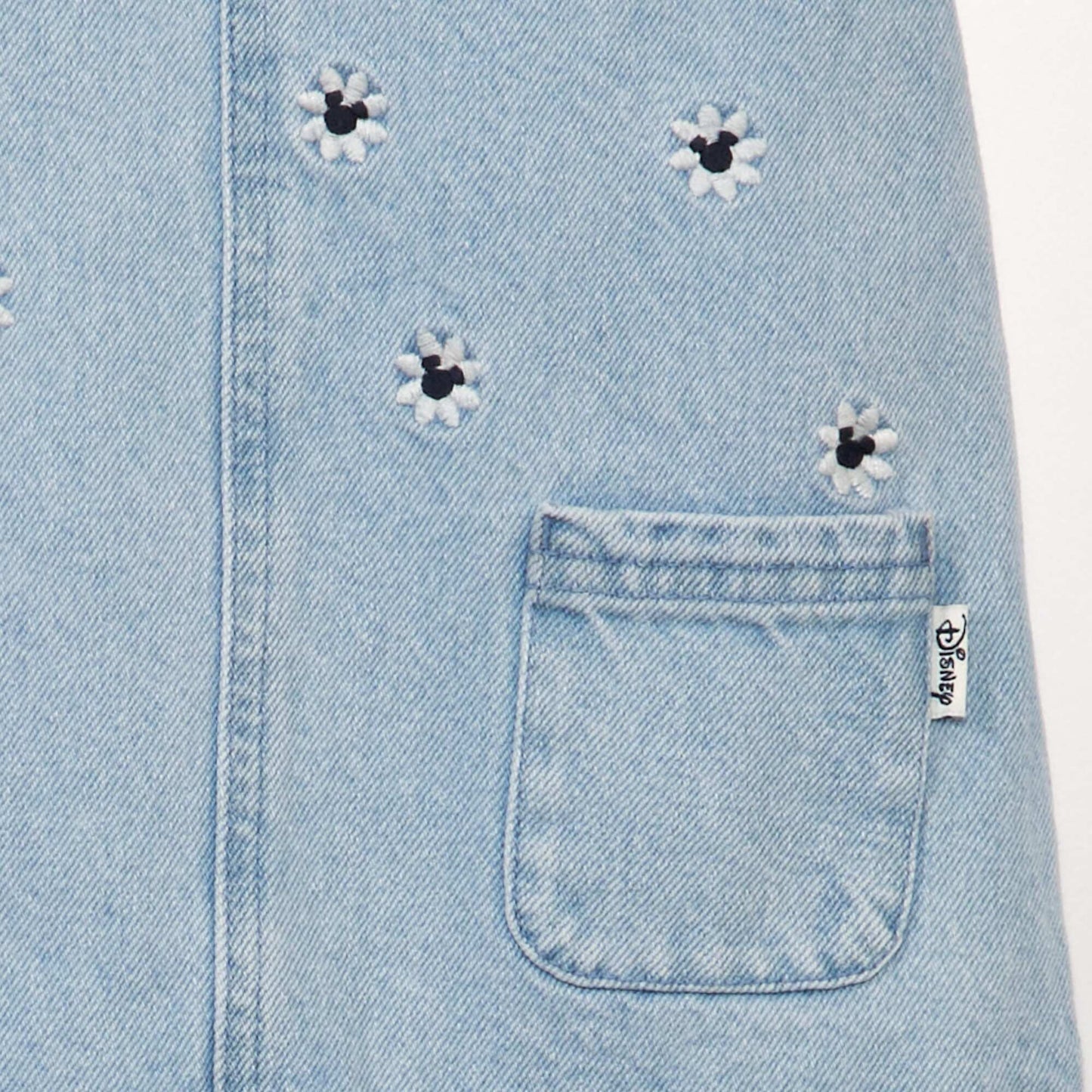 Robe salopette en denim 'Mickey' Bleu