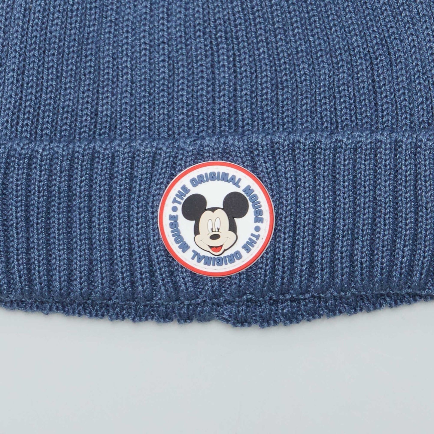 Bonnet côtelé en coton 'Mickey' Bleu