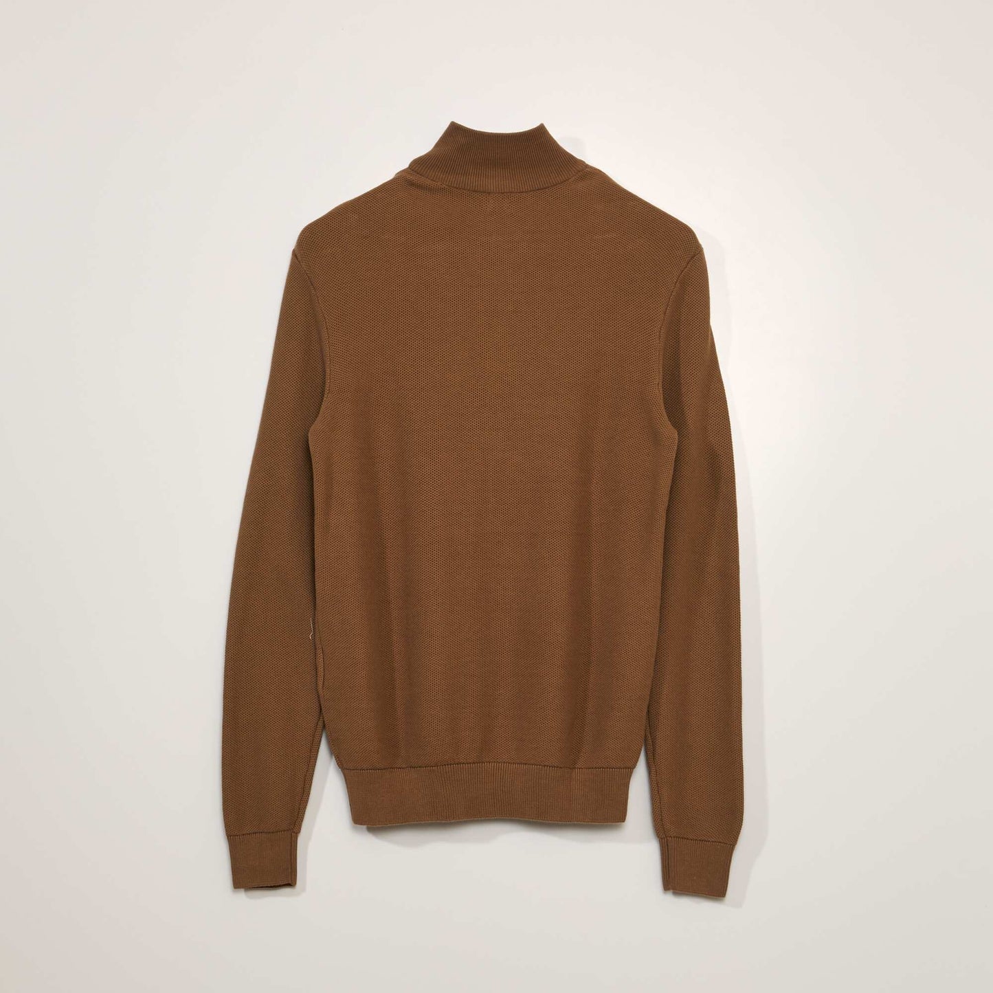 Pull en coton col camionneur Beige