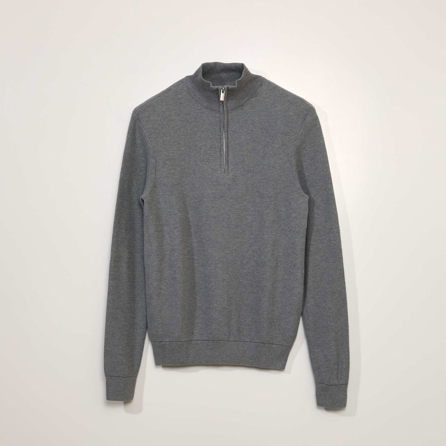 Pull en coton col camionneur Gris