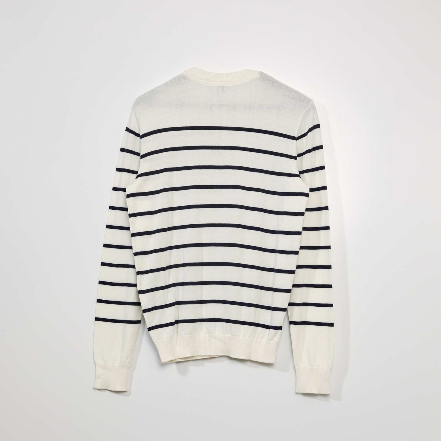 Pull en maille type marini re Blanc rayures