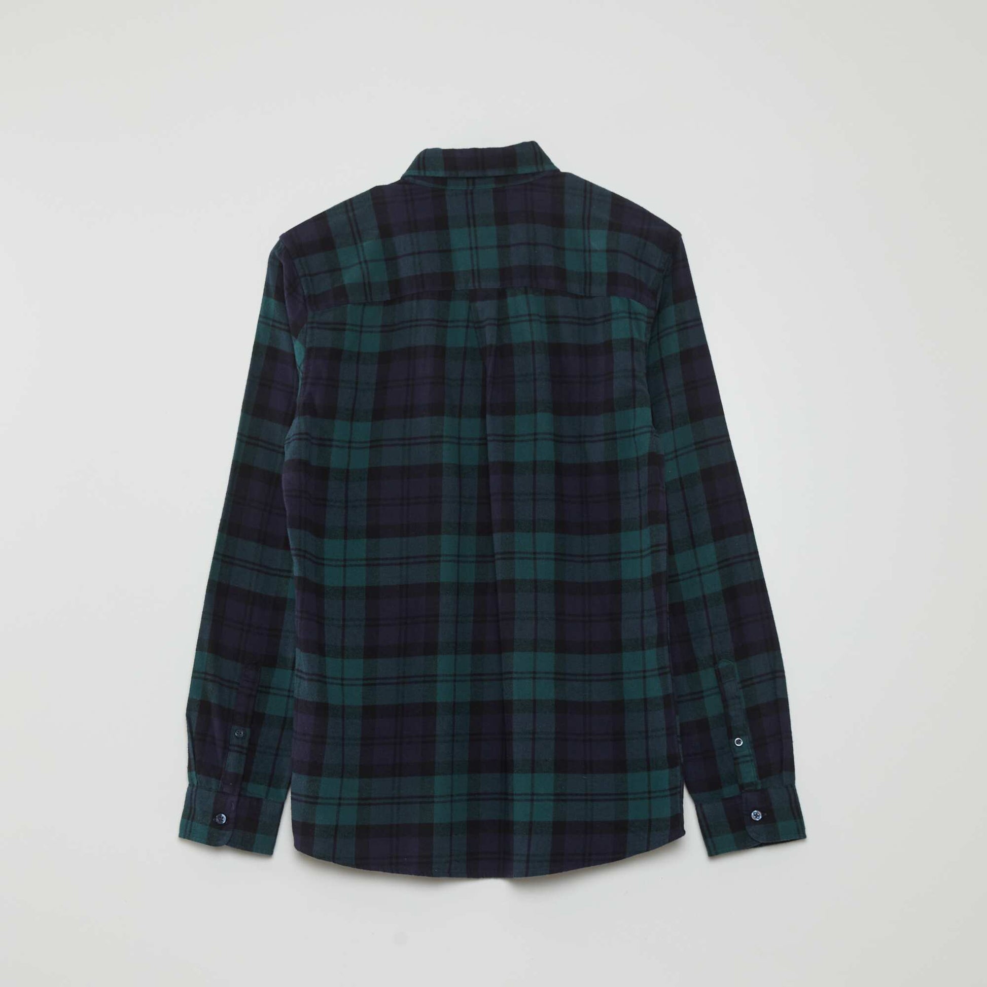 Chemise en flanelle carreaux Vert/bleu