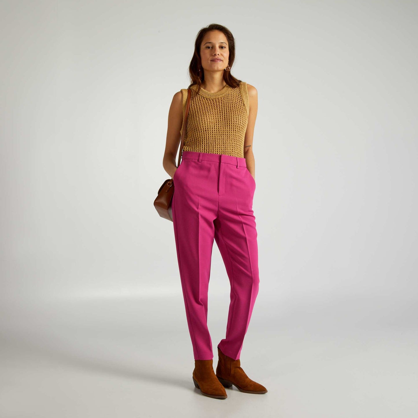 Pantalon cigarette Rose