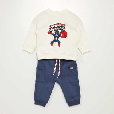 Ensemble sweat + jogging 'Avengers' 'Marvel' - 2 pi ces Blanc